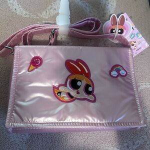 Charming Pink Cartoon Baby Bag powerpuff girl Blossom and wallet